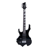 Glarry Burning Fire 36inch Left Handed Electric Guitar - Black